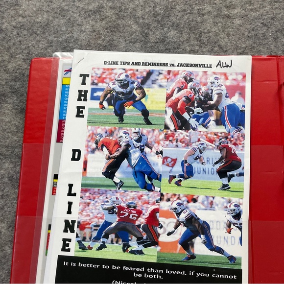 NFL Playbook Buffalo Bills Defense Anthony Weaver Football Collectable - Picture 6 of 14